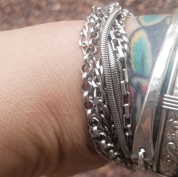 Multi-strand .925 silver bracelet - Picture 5 of 7